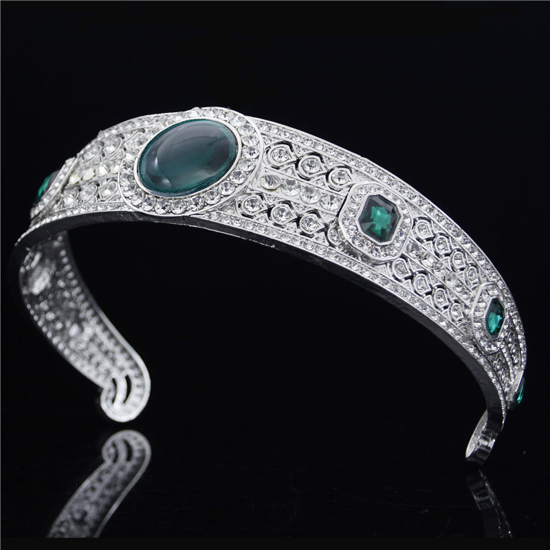 Luxury Queen Royal Headband Green Crystal Tiara Rhinestone Crown Bridal Diadem Wedding Hair Accessories Jewelry Bride Headdress
Luxury Queen Royal Headband Green Crystal Tiara Rhinestone Crown Bridal Diadem Wedding Hair Accessories Jewelry Bride Headdress