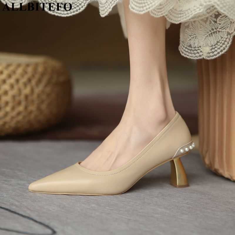ALLBITEFO gold heels genuine leather Pearl brand high heels wedding women shoes women heels shoes autumnn high heel shoes 210611, As picture
ALLBITEFO gold heels genuine leather Pearl brand high heels wedding women shoes women heels shoes autumnn high heel shoes 210611, As picture