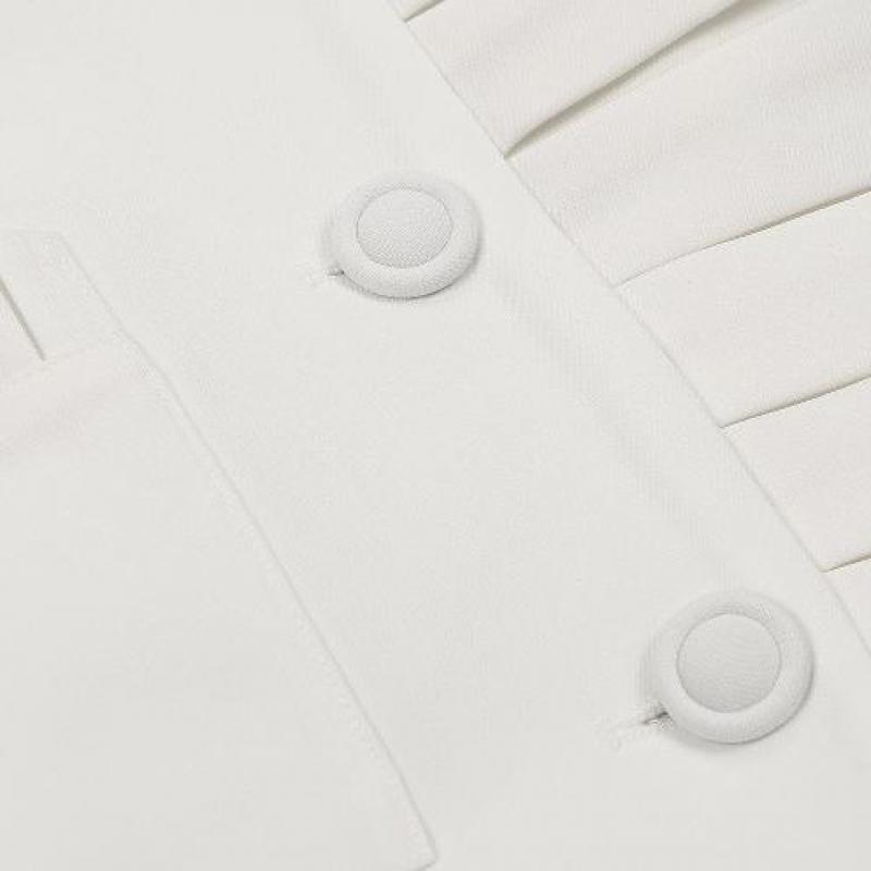 Women Dress Ruffles Patchwork Long Sleeve Blazer Dresses Plus Size Vintage Sexy White Mermaid 210513