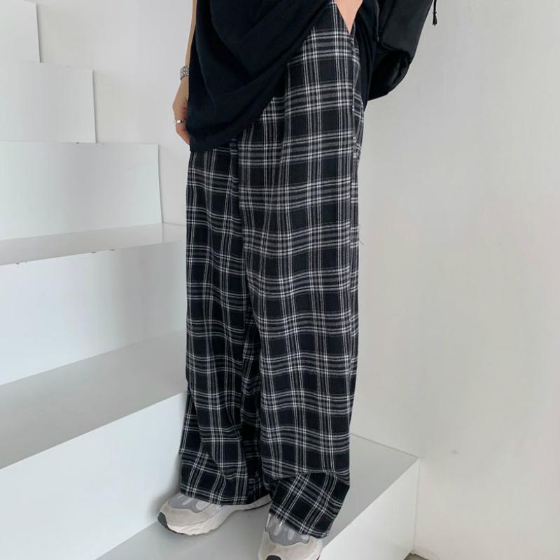 Women's Pants & Capris Plaid Women Casual Chic Oversize 3XL Loose Wide Leg Trousers Ins Retro Teens Harajuku Hip-hop All-match Unisex Street, Black;white
Women's Pants & Capris Plaid Women Casual Chic Oversize 3XL Loose Wide Leg Trousers Ins Retro Teens Harajuku Hip-hop All-match Unisex Street, Black;white