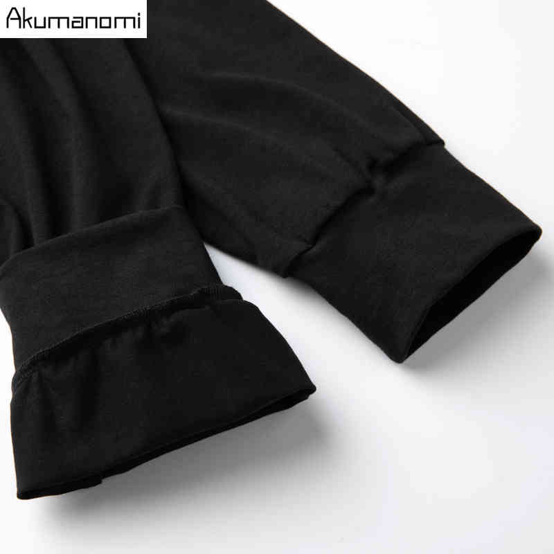 Autumn Spring Black Woman Slit Dress Cotton Plus Size 7xl 6xl 5xl 43xxl Casual Long Sleeve Maxi T Shirt Dresses Robe Femme 210409