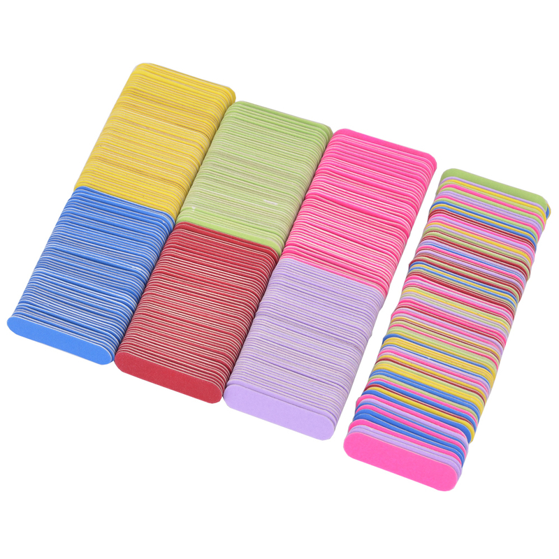 500Pcs Klimonla Wooden Double Sided Mini Nail Files Manicure Pedicure Tools File For Cuticle Remover Care 220222