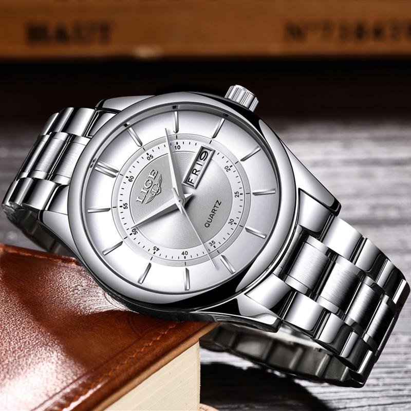 Wristwatches 2021 LIGE Men Watches Top Sport Quartz Watch Chronograph Waterproof Wrist Man Stainless Steel Date Clock, Gold black
Wristwatches 2021 LIGE Men Watches Top Sport Quartz Watch Chronograph Waterproof Wrist Man Stainless Steel Date Clock, Gold black