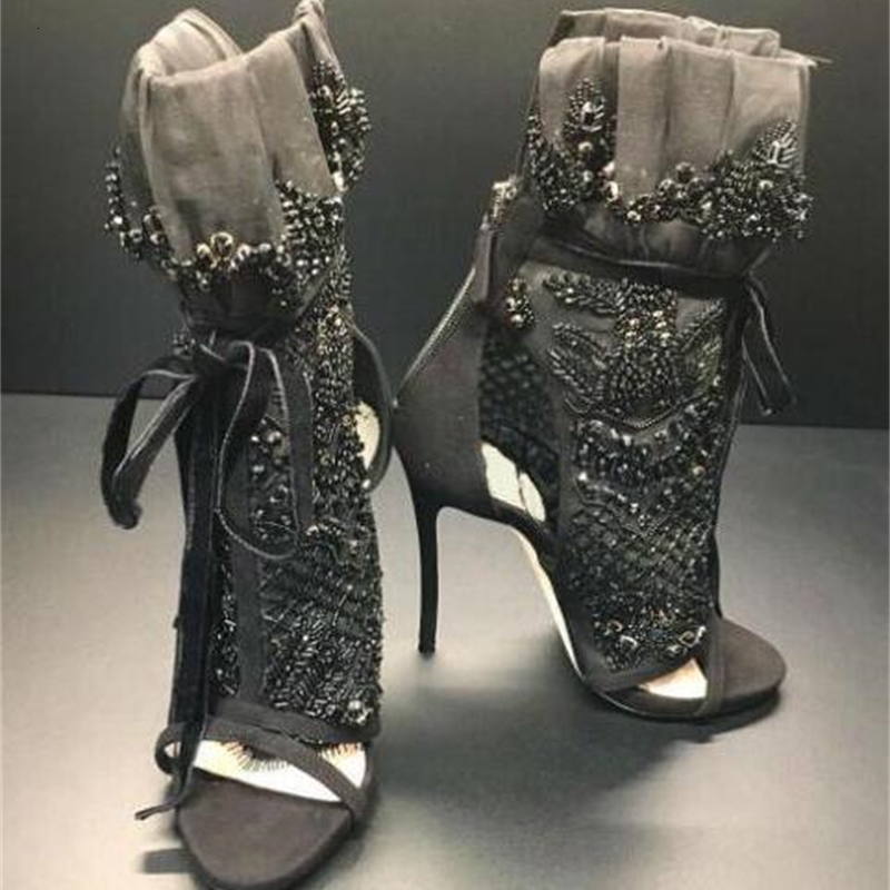 boots elegant black lace peep women toe ankle boots crystal luxury cloak ladies up to high heel bandage dtts
boots elegant black lace peep women toe ankle boots crystal luxury cloak ladies up to high heel bandage dtts