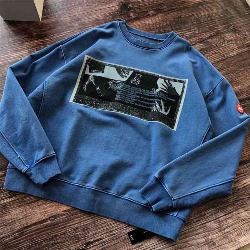 Autumn Winter C.E CAVEMPT STRIPE OVERDYE Crewneck Sweatshirt Mens Woman High Quality Striped Sweatshirts 210420