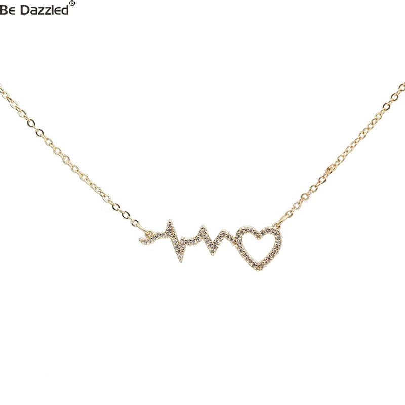 Pendant Necklaces High Quality Custom 24k Gold Filled Plated Chain Necklace Jewelry Wave Heartbeat Woman, Silver
Pendant Necklaces High Quality Custom 24k Gold Filled Plated Chain Necklace Jewelry Wave Heartbeat Woman, Silver