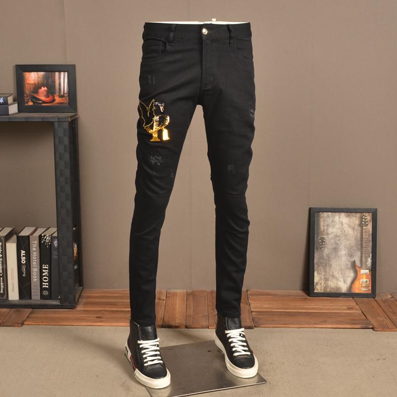 Fashion Embroidery Black Jeans Men Ripped Denim Pants 2021 Streetwear Casual Slim Fit Trousers Men's, Blue
Fashion Embroidery Black Jeans Men Ripped Denim Pants 2021 Streetwear Casual Slim Fit Trousers Men's, Blue