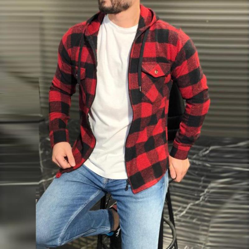 Men's Jackets Casual Plaid Printed Hoodie Mens Spring Autumn Fashion Long Sleeve Zipper Cardigan Coats For Men 2021 Harajuku Outerwear, Black;brown
Men's Jackets Casual Plaid Printed Hoodie Mens Spring Autumn Fashion Long Sleeve Zipper Cardigan Coats For Men 2021 Harajuku Outerwear, Black;brown