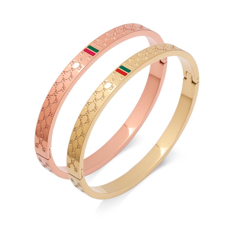 Titanium Steel Jewelry Processing Custom Stainless Fashion G Pattern Ancient Red And Green Parallel Bars Bracelet Bangle
Titanium Steel Jewelry Processing Custom Stainless Fashion G Pattern Ancient Red And Green Parallel Bars Bracelet Bangle