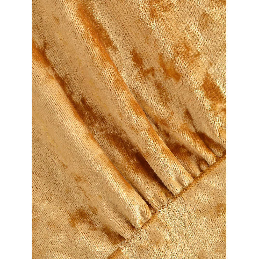 Velvet Dress Women V-neck Lantern Sleeves Elegant Casual Chic Lady Short Prom Dress Woman Robe Femme 210709