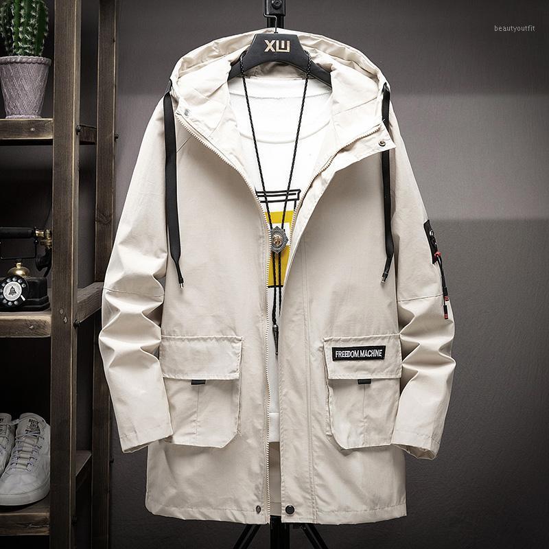 Trend Long Trenchcoat Jacket Men Casual Spring Bomber Hooded Zipper Windbreaker Male Fashion Outwear Thin Coat Men's Trench Coats, Black
Trend Long Trenchcoat Jacket Men Casual Spring Bomber Hooded Zipper Windbreaker Male Fashion Outwear Thin Coat Men's Trench Coats, Black