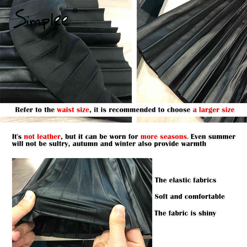 Simplee Fashion black women pleated skirt A-line high street sexy mini skirt Autumn winter high waist short skirts female 210408