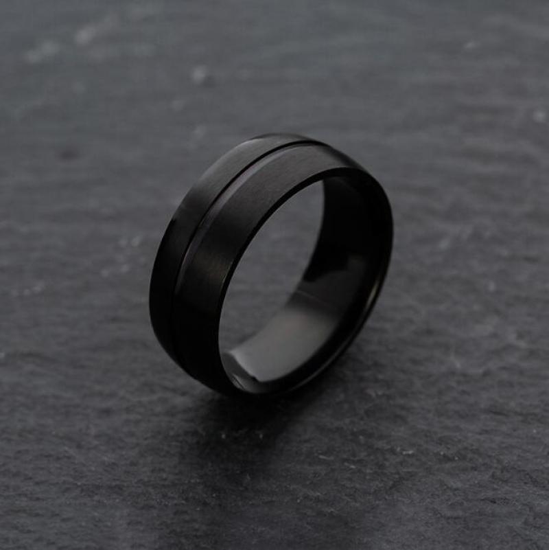 Cluster Rings European And American Fashion Men's Black Simple Stainless Steel Ring Trend Jewelry, Golden;silver
Cluster Rings European And American Fashion Men's Black Simple Stainless Steel Ring Trend Jewelry, Golden;silver