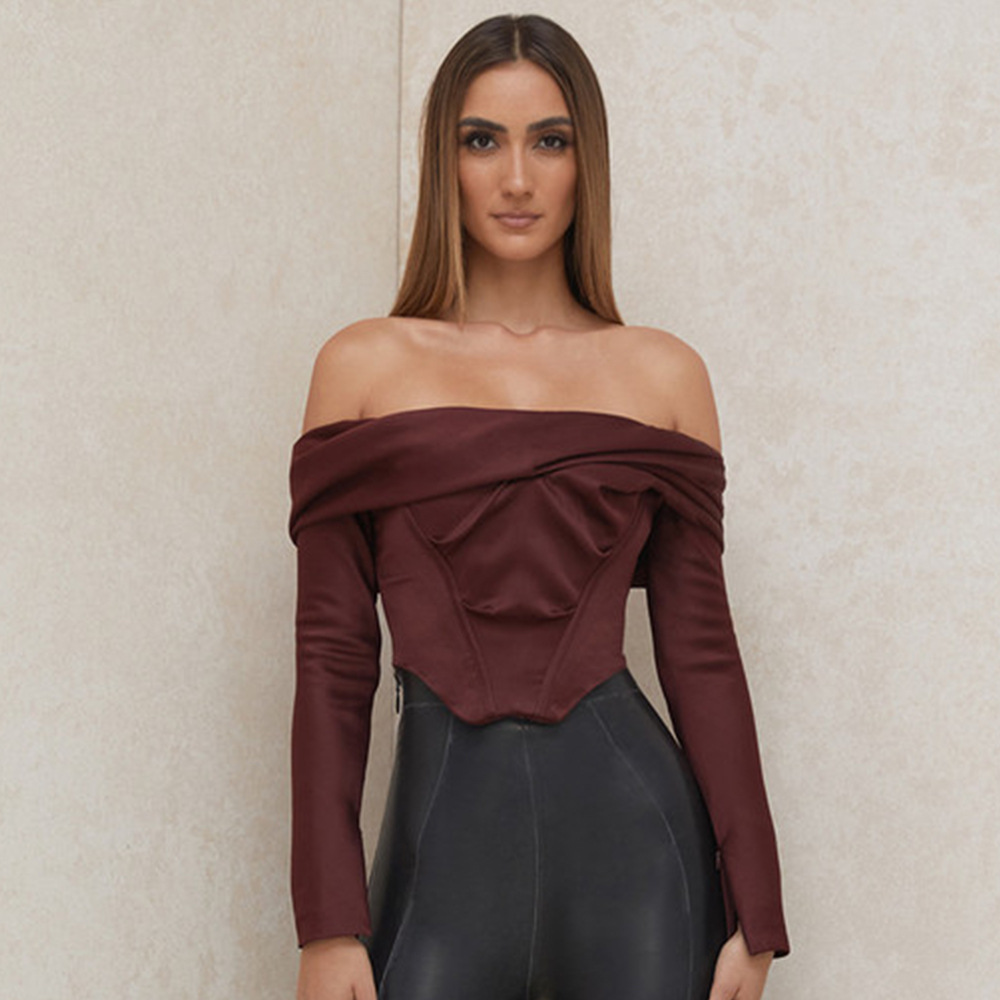 Off Shoulder Satin Corset Women Tops Long Sleeve Blouses Shirts Wine Elegant Shirts Sexy Baless Top Croppedhigh quality, White
Off Shoulder Satin Corset Women Tops Long Sleeve Blouses Shirts Wine Elegant Shirts Sexy Baless Top Croppedhigh quality, White
