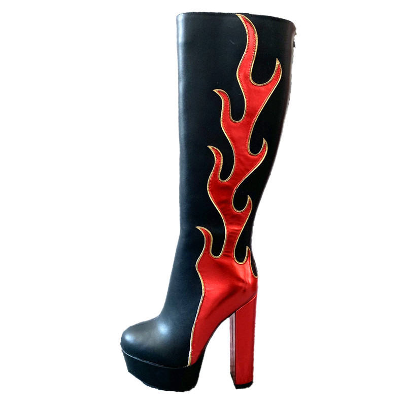 Boots women's platform knee high-heel boots sexy zipper calls design girl's party shoes rounded toe gothic for woman 242Q, 1# shoe box
Boots women's platform knee high-heel boots sexy zipper calls design girl's party shoes rounded toe gothic for woman 242Q, 1# shoe box