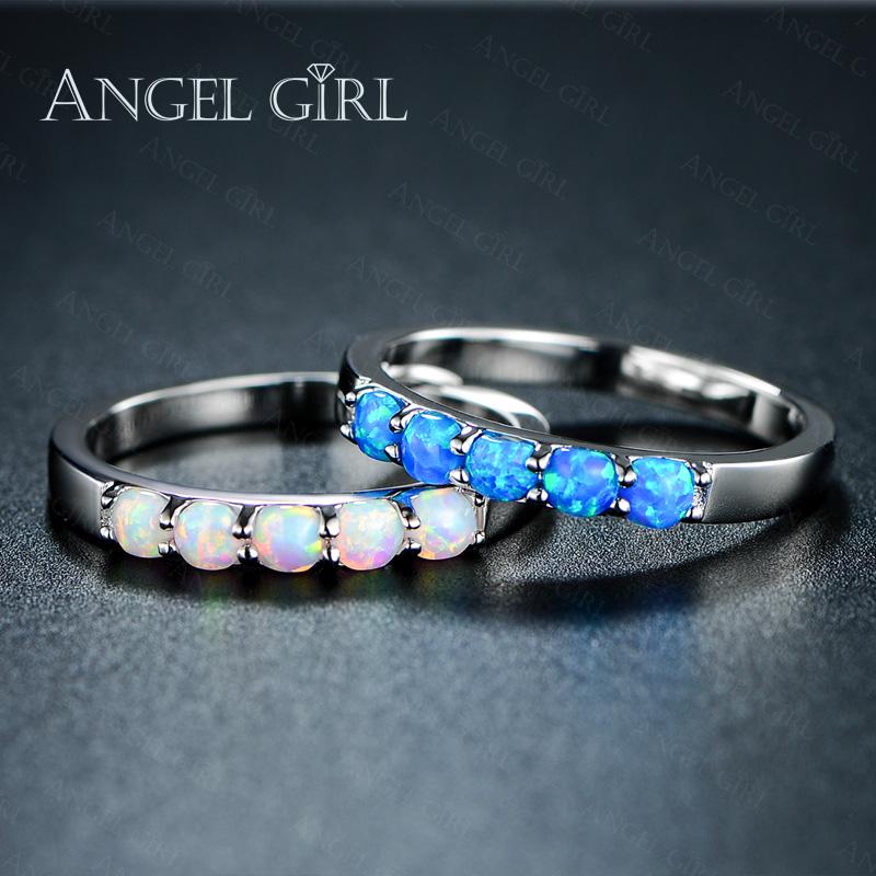 Wedding Rings AngelGirl Simple Ring Round White Pink Blue/white Fire Opal For Women Trendy Engagement Fashion Jewelry, Slivery;golden
Wedding Rings AngelGirl Simple Ring Round White Pink Blue/white Fire Opal For Women Trendy Engagement Fashion Jewelry, Slivery;golden