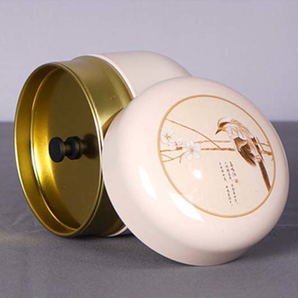 Hongma Tea Storage Bus Tin Flower Pattern For Loose Tea Coffee Japanese style