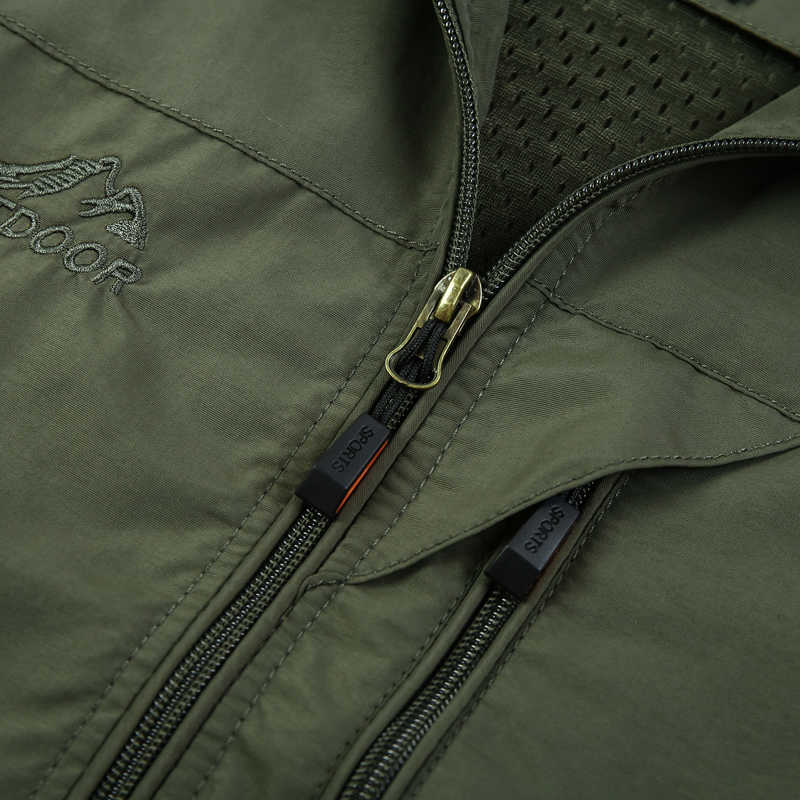 Outdoor Men's Hiking Vest Summer Quick Dry Breathable Mesh Jackets Fishing Hunting Waistcoat Men Pography Army Green Vest 210603