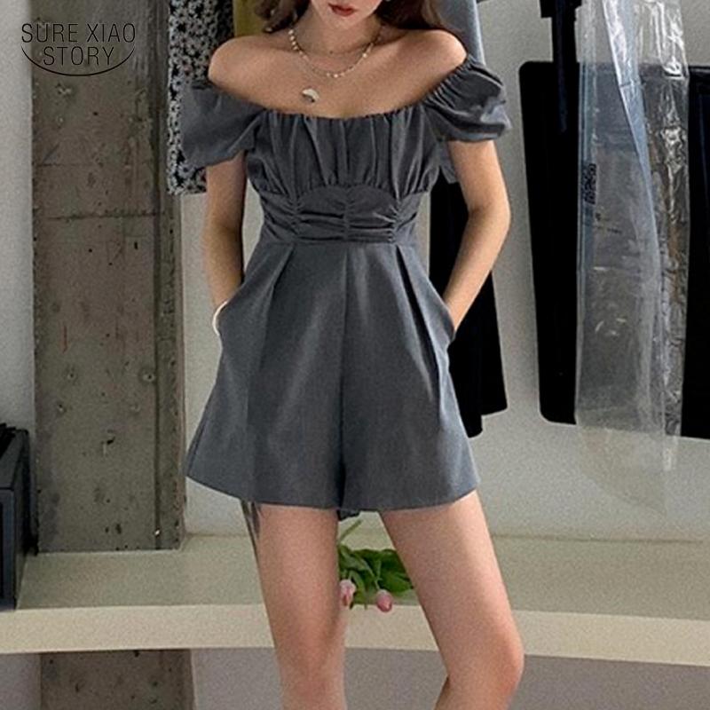 Women's Shorts Wide Leg Summer Puff Sleeve Waist Hugging Off-Shoulder High Pleated Rompers Womens Jumpsuit 14395, White;black
Women's Shorts Wide Leg Summer Puff Sleeve Waist Hugging Off-Shoulder High Pleated Rompers Womens Jumpsuit 14395, White;black