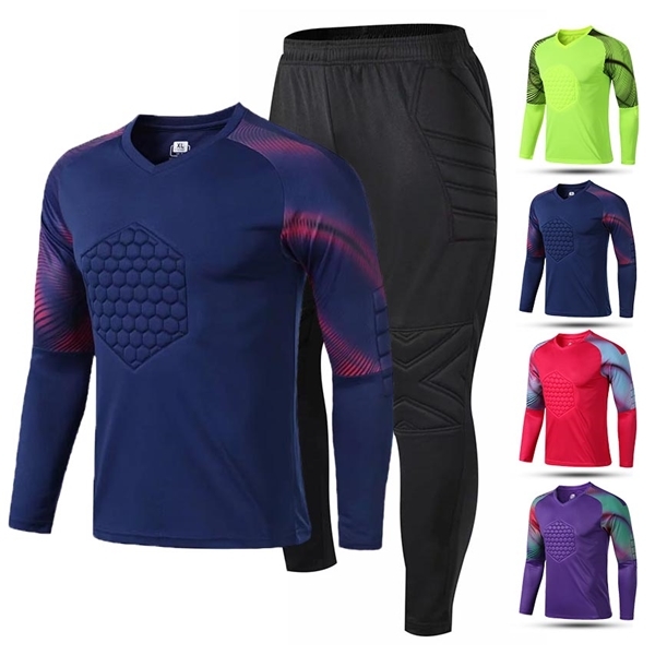 Custom Football jerseys Goalkeeper Shirts Long sleeve Pant soccer wear goalkeeper Training Uniform Suit Protection Kit Clothes, White;black
Custom Football jerseys Goalkeeper Shirts Long sleeve Pant soccer wear goalkeeper Training Uniform Suit Protection Kit Clothes, White;black