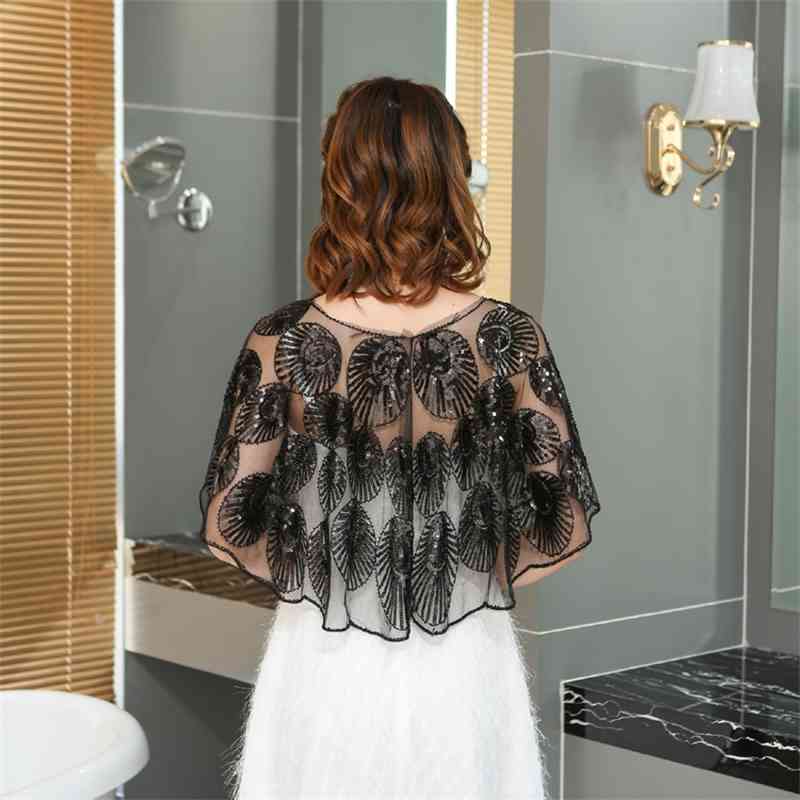 Dress Showl Summer Short Sleeve V-Necl Cardigan Jacket Women Hollow Mesh Lace Woman Jacket Black Short Women Showl B569 210602