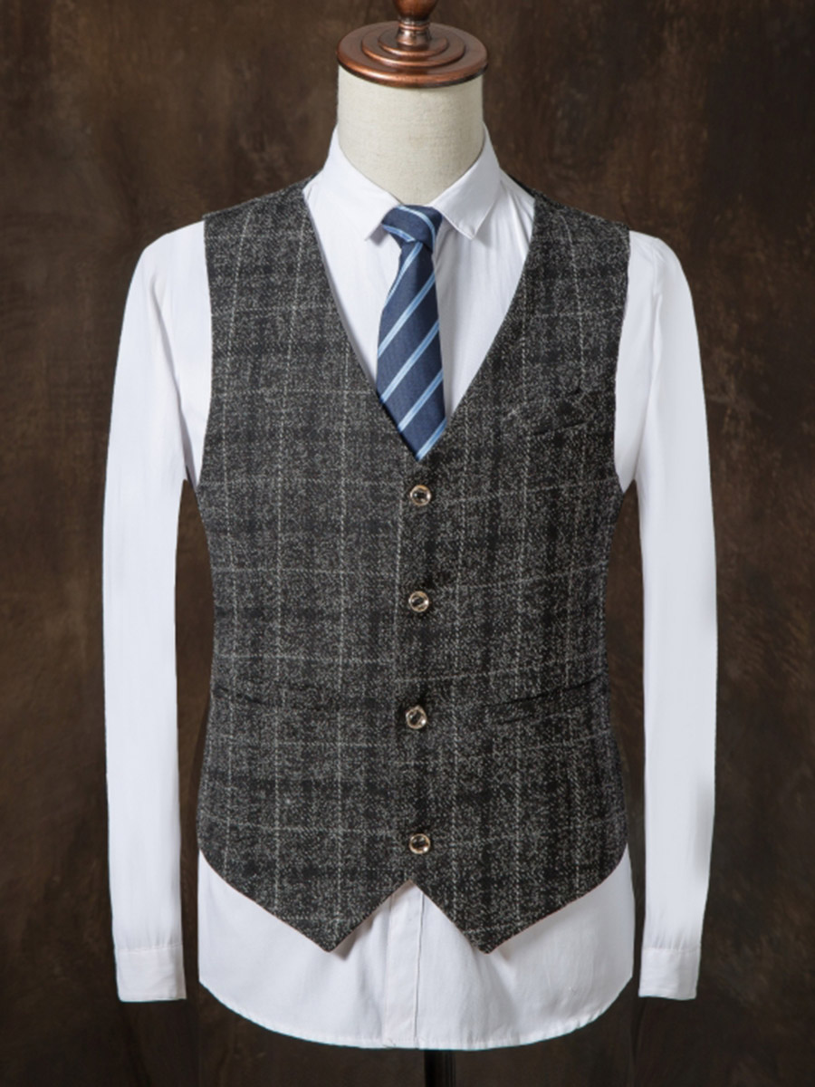Three-Pieces Men Suits Business Casual tuxedos Cotton Slim Fit Groom Party Coat Tailored Work Wear Wedding Suit