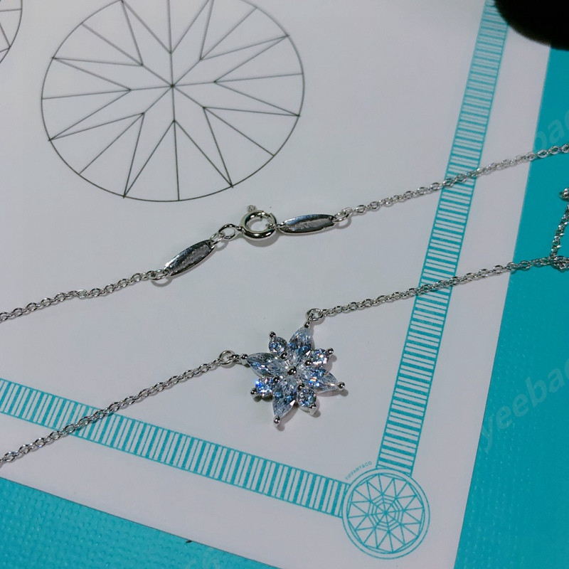 Fashion Simple Jewelry 925 Sterling Silver Snowflake Shape Party Clavicle Chain Diamond Lady Cute Necklace Pendant Gift
Fashion Simple Jewelry 925 Sterling Silver Snowflake Shape Party Clavicle Chain Diamond Lady Cute Necklace Pendant Gift