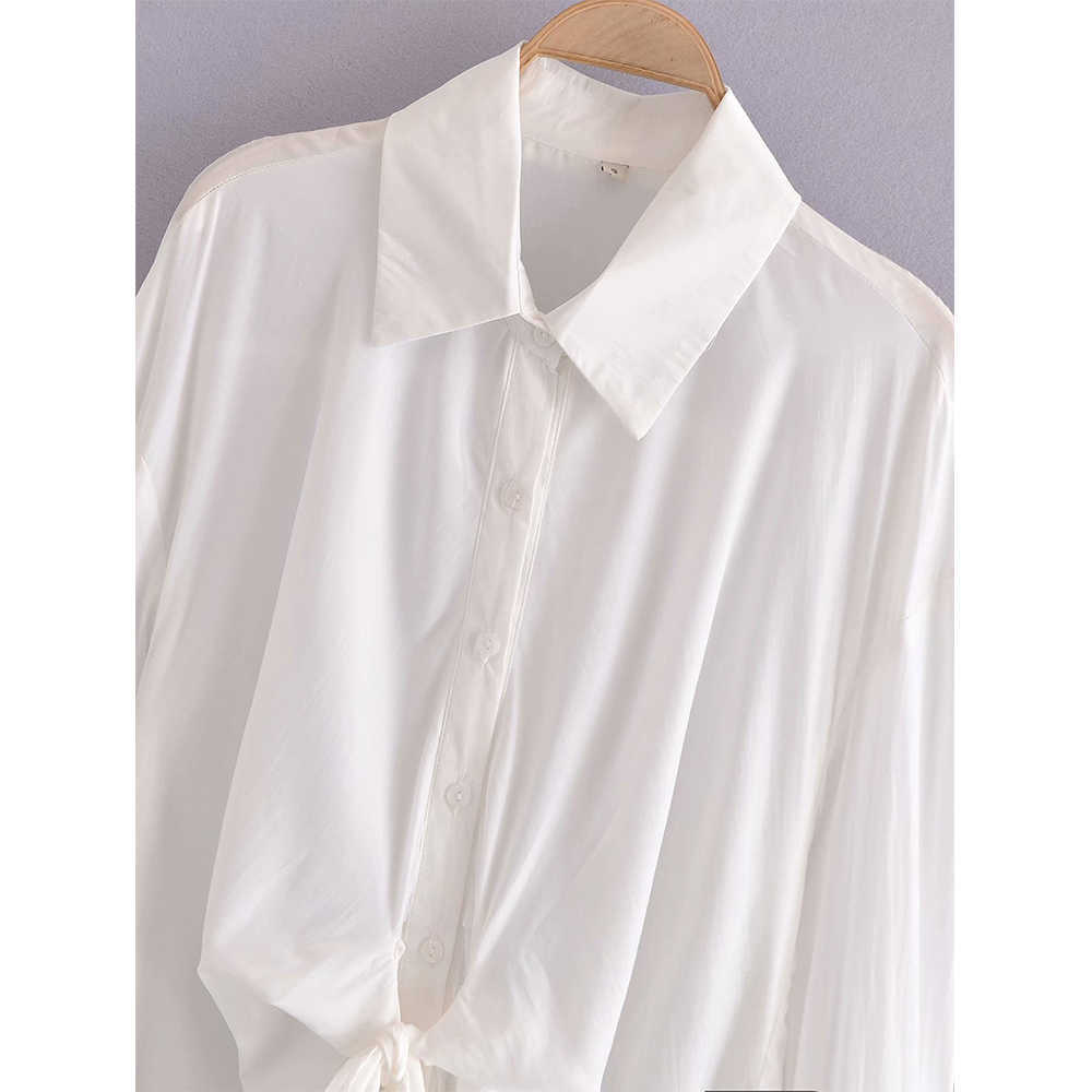 Women Draped Midi Shirt Dress elegant Casual Vintage Chic Lady Woman Summer Maxi Dress robe femme 210709