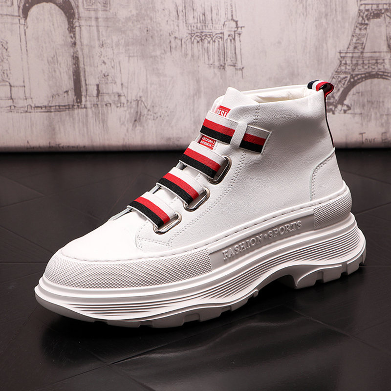 Designer Men White High Tops Shoes Martin boots Heighten Causal Flats Moccasins Luxury Punk Rock Roll Boyfriend Sneakers, Black
Designer Men White High Tops Shoes Martin boots Heighten Causal Flats Moccasins Luxury Punk Rock Roll Boyfriend Sneakers, Black