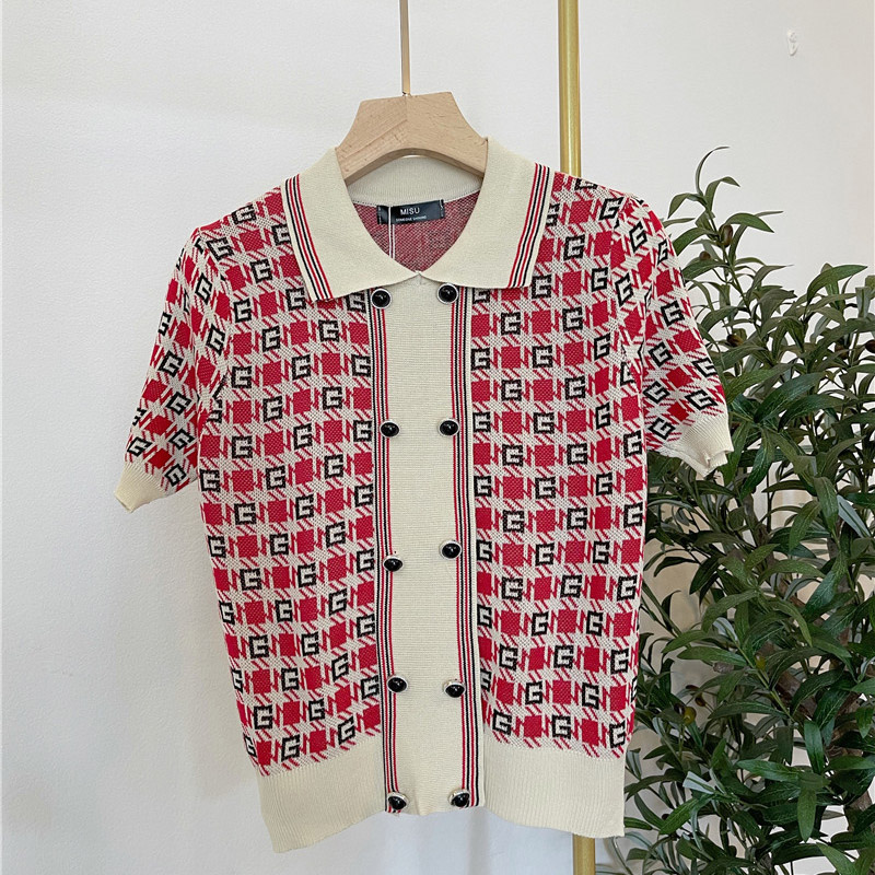 Summer Casual Women Sweaters Short Sleeves Lapel Neck Cardigan Knitwear Luxury Brand Designer Letters Embroidery Stripe Print Ladies Small Sweet Wind Coat, Red
Summer Casual Women Sweaters Short Sleeves Lapel Neck Cardigan Knitwear Luxury Brand Designer Letters Embroidery Stripe Print Ladies Small Sweet Wind Coat, Red