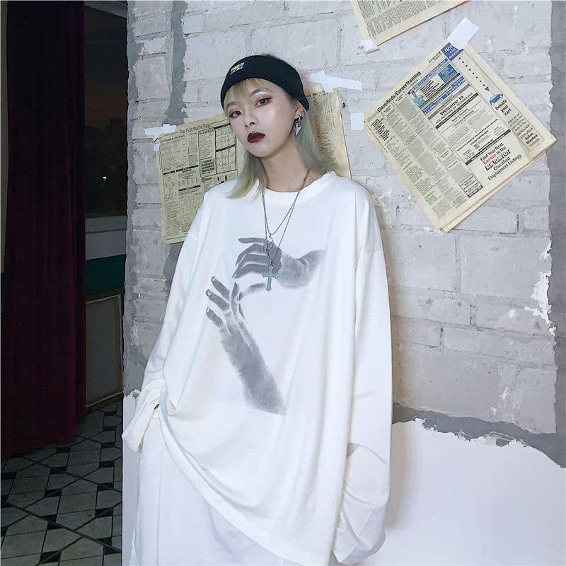 Women' T-Shirt NiceMix Harajuku Hole T Shirt Women Round Neck Long Sleeve Punk T-shirts Top Tees Solid Hip Hop Tshirt Streetwear Fe, White
Women' T-Shirt NiceMix Harajuku Hole T Shirt Women Round Neck Long Sleeve Punk T-shirts Top Tees Solid Hip Hop Tshirt Streetwear Fe, White