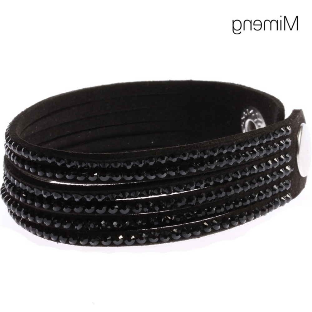 Hand catenary Multi Leather multi color diamond bracelet DIY single layer Bracelet, Black
Hand catenary Multi Leather multi color diamond bracelet DIY single layer Bracelet, Black