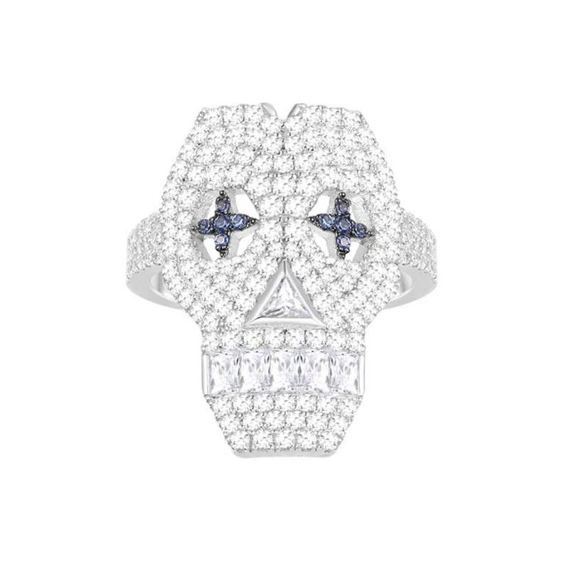Cluster Rings SOELLE Real 925 Sterling Silver Blue Eye Skull Skeleton Finger Ring Micro Cubic Zirconia Stones Fine Women Luxury Jewelry
Cluster Rings SOELLE Real 925 Sterling Silver Blue Eye Skull Skeleton Finger Ring Micro Cubic Zirconia Stones Fine Women Luxury Jewelry