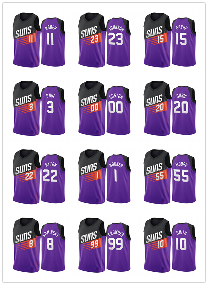 Chris Paul Deandre Ayton Devin Booker Phoenix Suns MEN 2021 Earned Edition basketball Jersey Swingman, Black
Chris Paul Deandre Ayton Devin Booker Phoenix Suns MEN 2021 Earned Edition basketball Jersey Swingman, Black