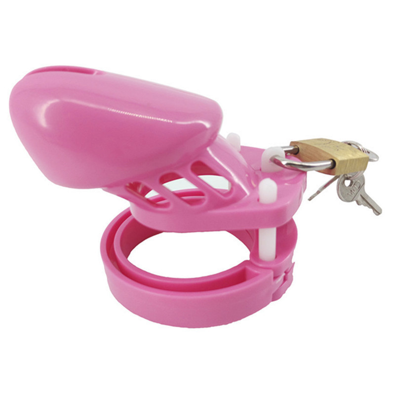 Pink Plastic Male Chastity Device Penis Ring CB6000 CB6000S Cock Cage Chastity Cage Penis Sleve Lock Adult Games Sex Toys G7-3-5 210408