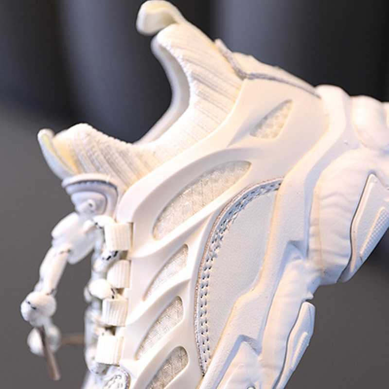2021 New Kids Shoes Mesh Breathable Toddler Boys Girls Sport Shoes Outdoor Tennis Slip-on Fashion Children Sneakers 21-30 Y0809