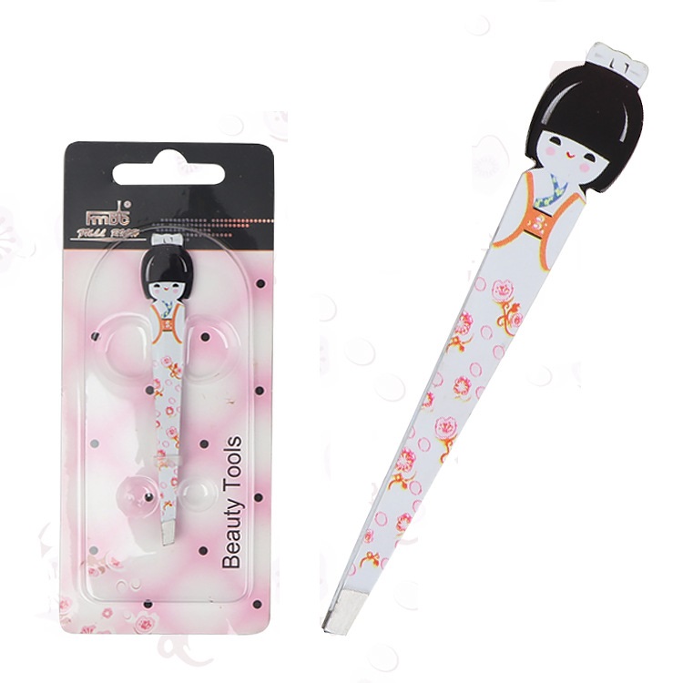 Eyelashes Tweezers Japanese Doll Eyebrow Hair Removal Curler Stainless Steel Clips Accessories Makeup Tool for Beauty 6 Colors to Choose