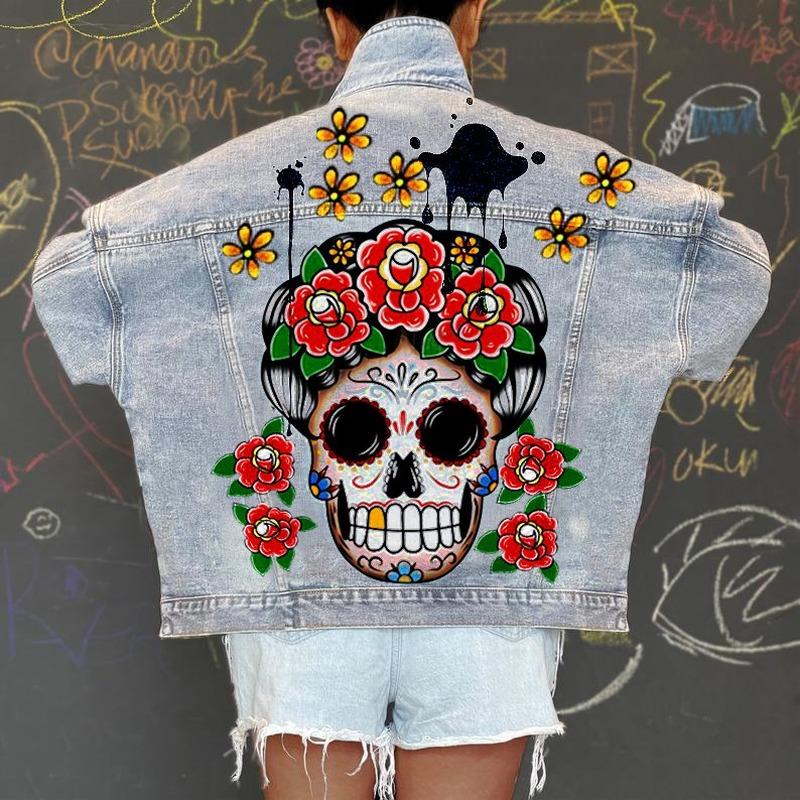 Women's Jackets 3D Print Loose Denim Jacket 2021 Women Coat Boyfriend Single-breasted Turn-down Collar Long Sleeve Female Winter, Black;brown
Women's Jackets 3D Print Loose Denim Jacket 2021 Women Coat Boyfriend Single-breasted Turn-down Collar Long Sleeve Female Winter, Black;brown