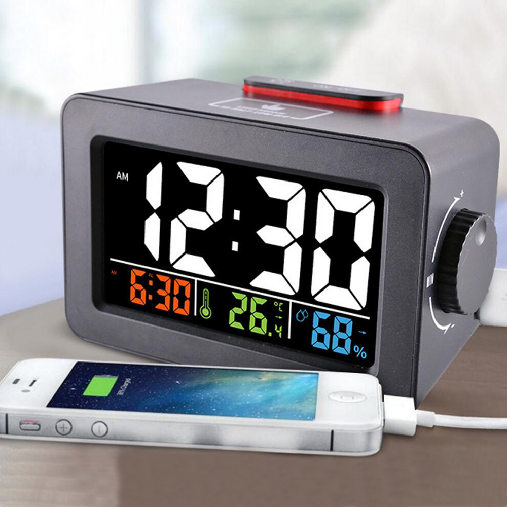 Gift Idea Bedside Wake Up Digita Aarm Cock with Thermometer Hygrometer Humidity Temperature Tabe Desk Cock Phone Charger
Gift Idea Bedside Wake Up Digita Aarm Cock with Thermometer Hygrometer Humidity Temperature Tabe Desk Cock Phone Charger