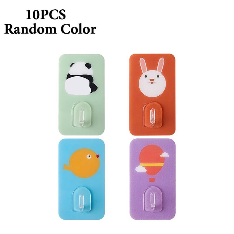 10Pcs Cartoon Adhesive Hooks Wall-mounted Kitchen Traceless Wall Hook For Bedroom Living Room Toilet & Rails
10Pcs Cartoon Adhesive Hooks Wall-mounted Kitchen Traceless Wall Hook For Bedroom Living Room Toilet & Rails