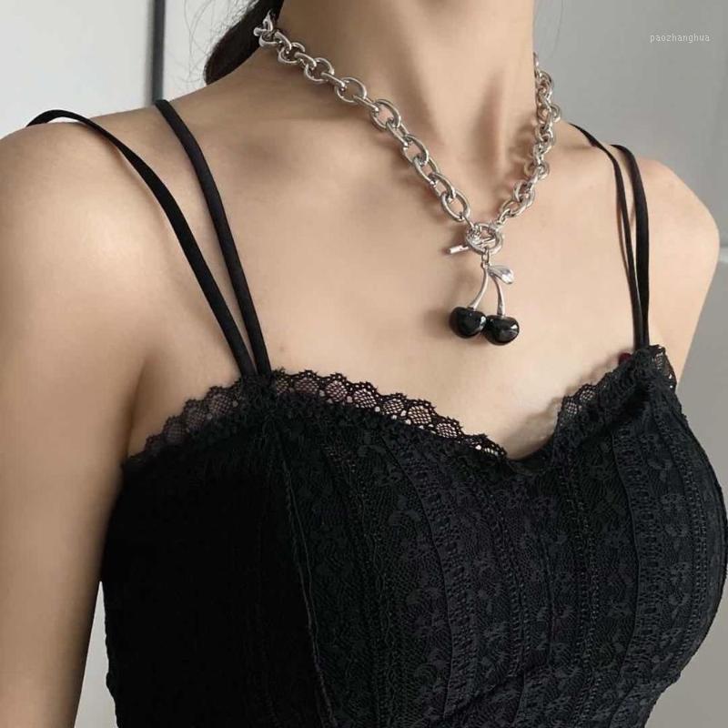 Retro Punk Sweet Cherry Necklace Gothic Girl Pendant Metal Clavicle Chain Party Jewelry Gift Chains, Silver
Retro Punk Sweet Cherry Necklace Gothic Girl Pendant Metal Clavicle Chain Party Jewelry Gift Chains, Silver