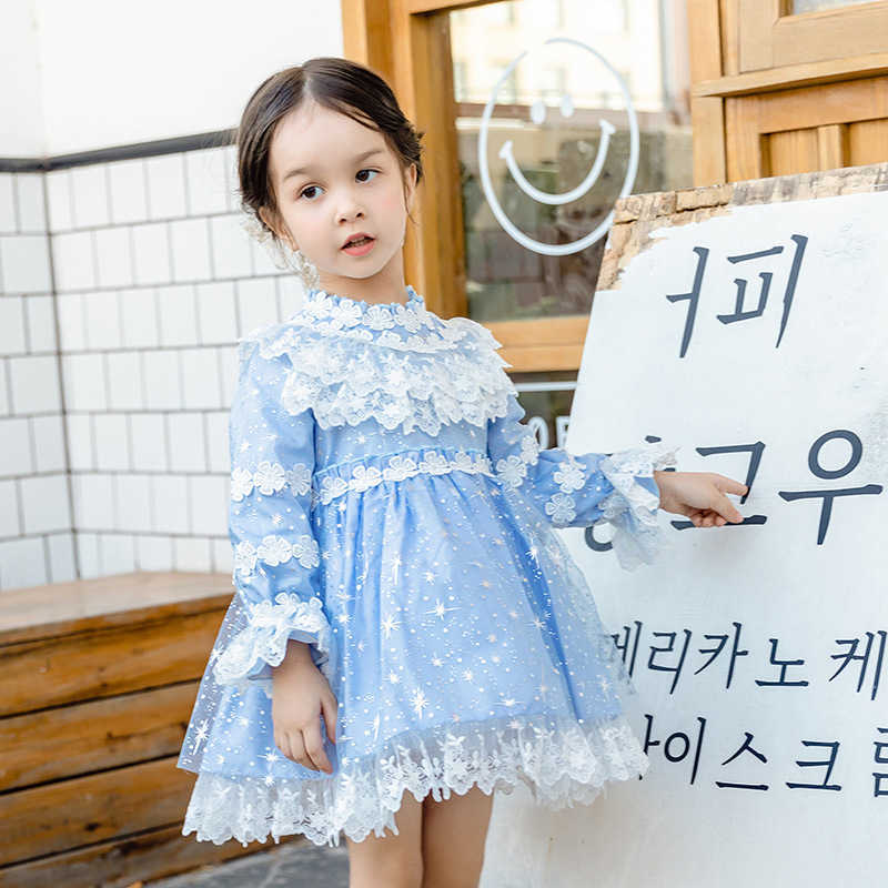 2PCS Children Spanish Princess Dresses Kids Blue Lace Bow Lolita Dress For Baby Girls Ball Gown Infant Birthday Party Frocks 210615
2PCS Children Spanish Princess Dresses Kids Blue Lace Bow Lolita Dress For Baby Girls Ball Gown Infant Birthday Party Frocks 210615