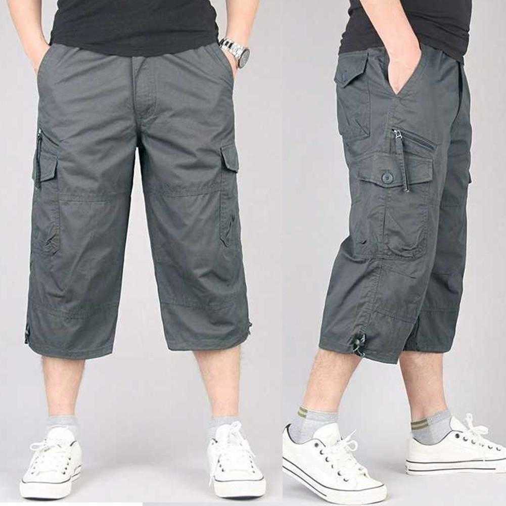 Summer Men's Casual Cotton Cargo Shorts Overalls Long Length Multi Pocket Hot breeches Military Capri Pants Male Cropped Pants X0601, White;black
Summer Men's Casual Cotton Cargo Shorts Overalls Long Length Multi Pocket Hot breeches Military Capri Pants Male Cropped Pants X0601, White;black