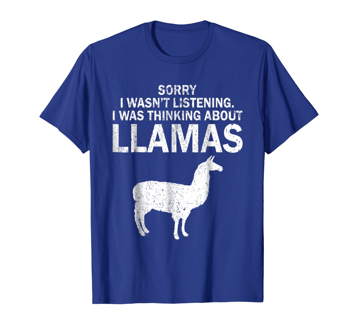 i was thinking about llamas tshirt pets cute funny gift, White;black
