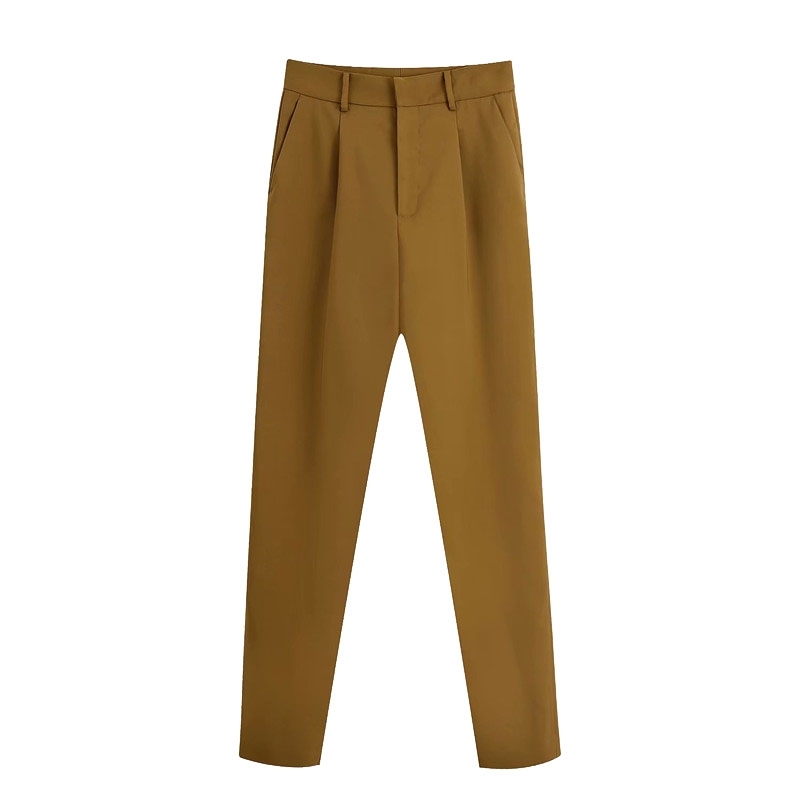 Women Elegant Fashion High Waist Darted Straight Pants Vintage Zipper Fly Side Pockets Trousers Casual Pantalones Mujer 210520, As picture
Women Elegant Fashion High Waist Darted Straight Pants Vintage Zipper Fly Side Pockets Trousers Casual Pantalones Mujer 210520, As picture
