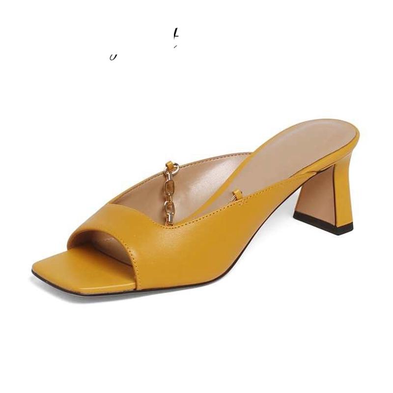 Dress Shoes Genuine Leather Square Toe High Heels Chains Beauty Girls Dating Sling Back Solid Energy Slip On Women Sandals L65, Black
Dress Shoes Genuine Leather Square Toe High Heels Chains Beauty Girls Dating Sling Back Solid Energy Slip On Women Sandals L65, Black