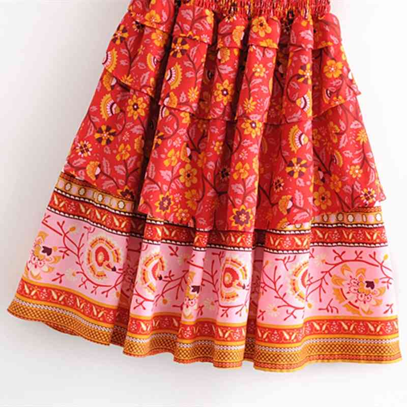 beauty Fashion Boho Floral Print Mini Dress Women Holiday Chic Pleated Fold Dresses Female Off Shoulder Beach Wear 210514