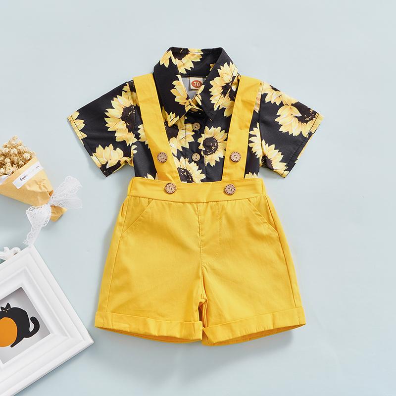 Clothing Sets Toddler Baby Girls Boys Summer Casual Outfits Lapel Short Sleeve Sunflower Print Shirt + Suspender Pant For 0-18 Months, White
Clothing Sets Toddler Baby Girls Boys Summer Casual Outfits Lapel Short Sleeve Sunflower Print Shirt + Suspender Pant For 0-18 Months, White