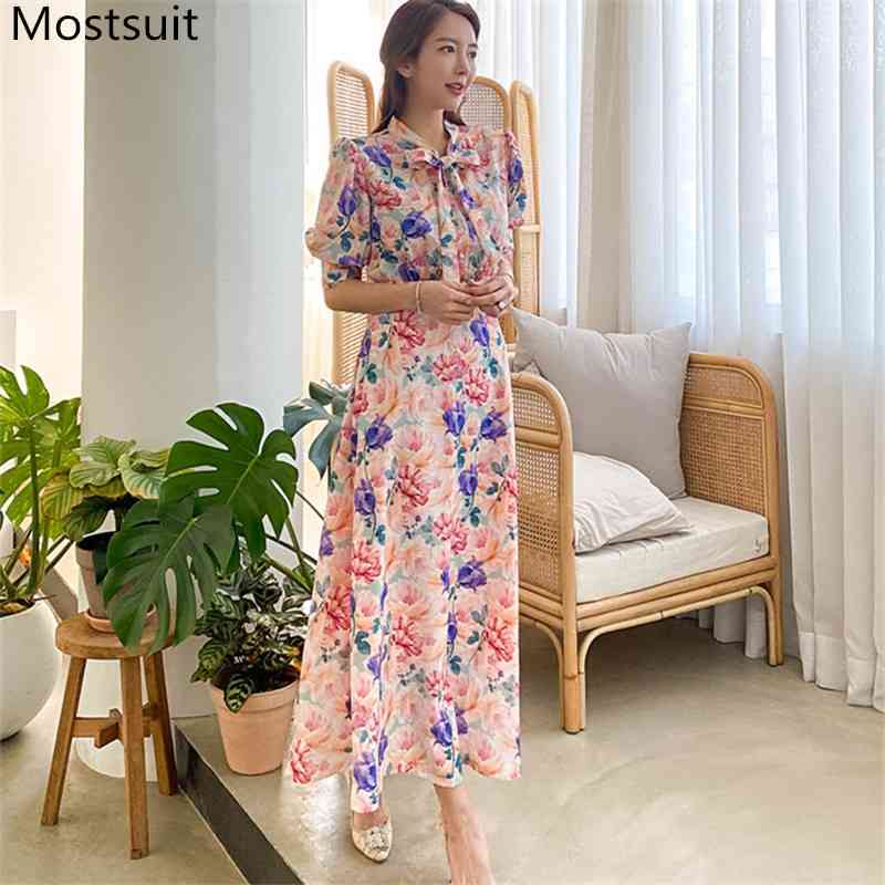 Korean Elegant Floral Printed Long Dress Women Short Sleeve Bow Collar Fashion Vintage Party Dresses Vestidos Summer 210518, Purple
Korean Elegant Floral Printed Long Dress Women Short Sleeve Bow Collar Fashion Vintage Party Dresses Vestidos Summer 210518, Purple