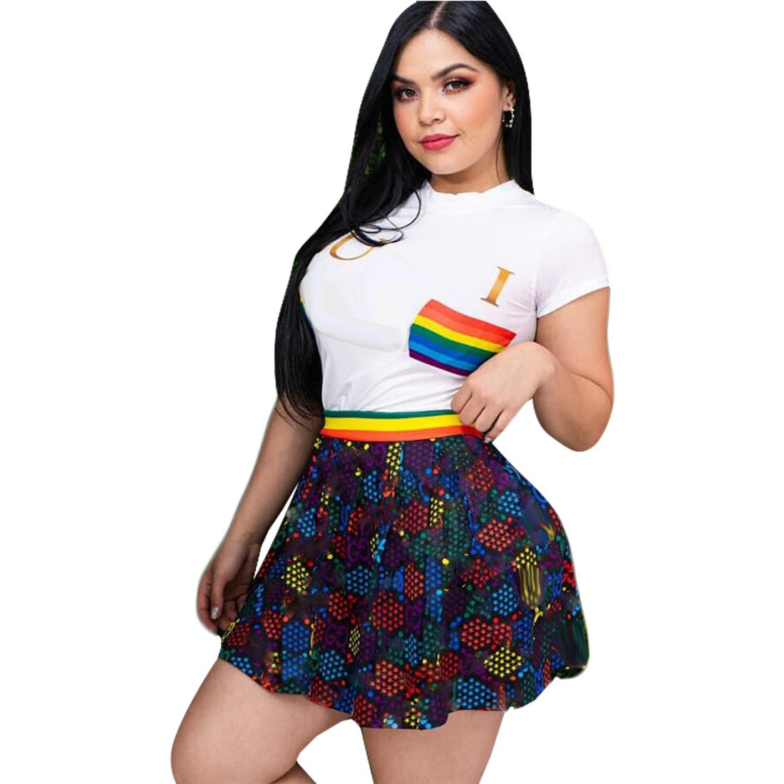 Free Ship 2021 Women Fashion Print Crew Neck Two Piece Dress Casual Slim T-shirt and Skirt Set Outfits, 6#
Free Ship 2021 Women Fashion Print Crew Neck Two Piece Dress Casual Slim T-shirt and Skirt Set Outfits, 6#